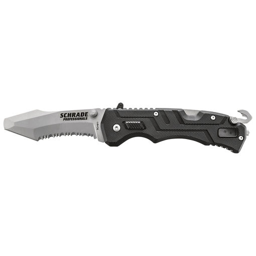 Schrade Professionals M.A.G.I.C. Assisted Opening Folding Knife Serrated Clip Point Re-Curve Blunt-Tip Blade Nylon Fiber Handle