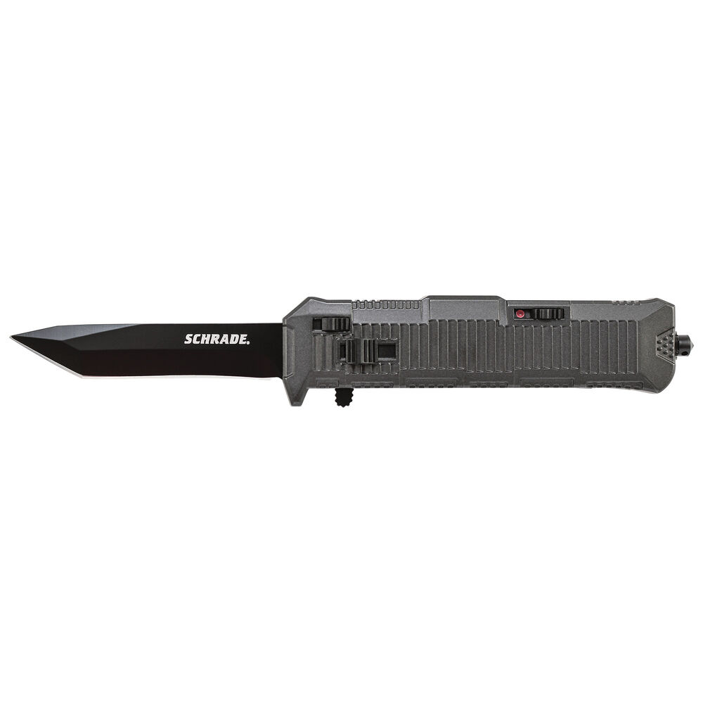 Schrade Viper Out The Front Assisted Opening Knife Double Edged Tanto Blade Aluminum Handle
