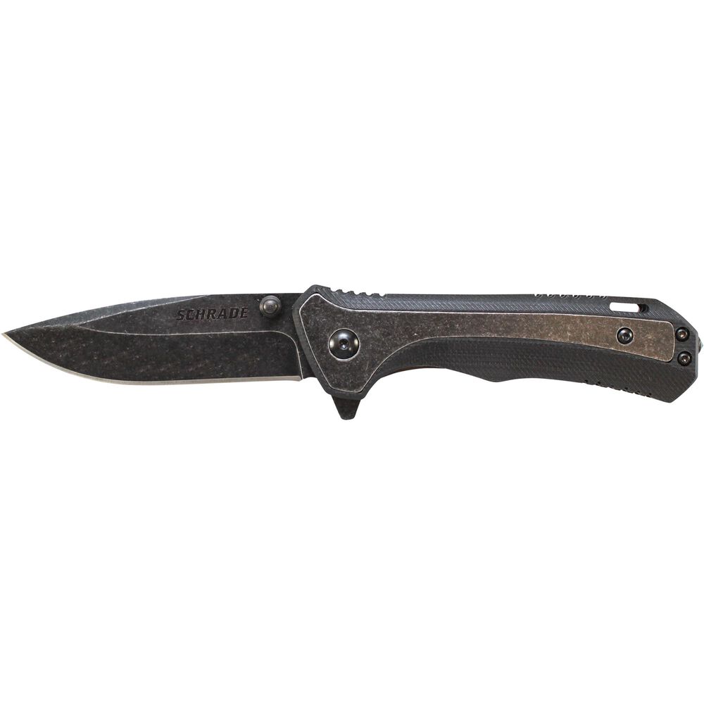 Schrade Liner Lock Folding Knife Drop Point Blade G-10 Handle