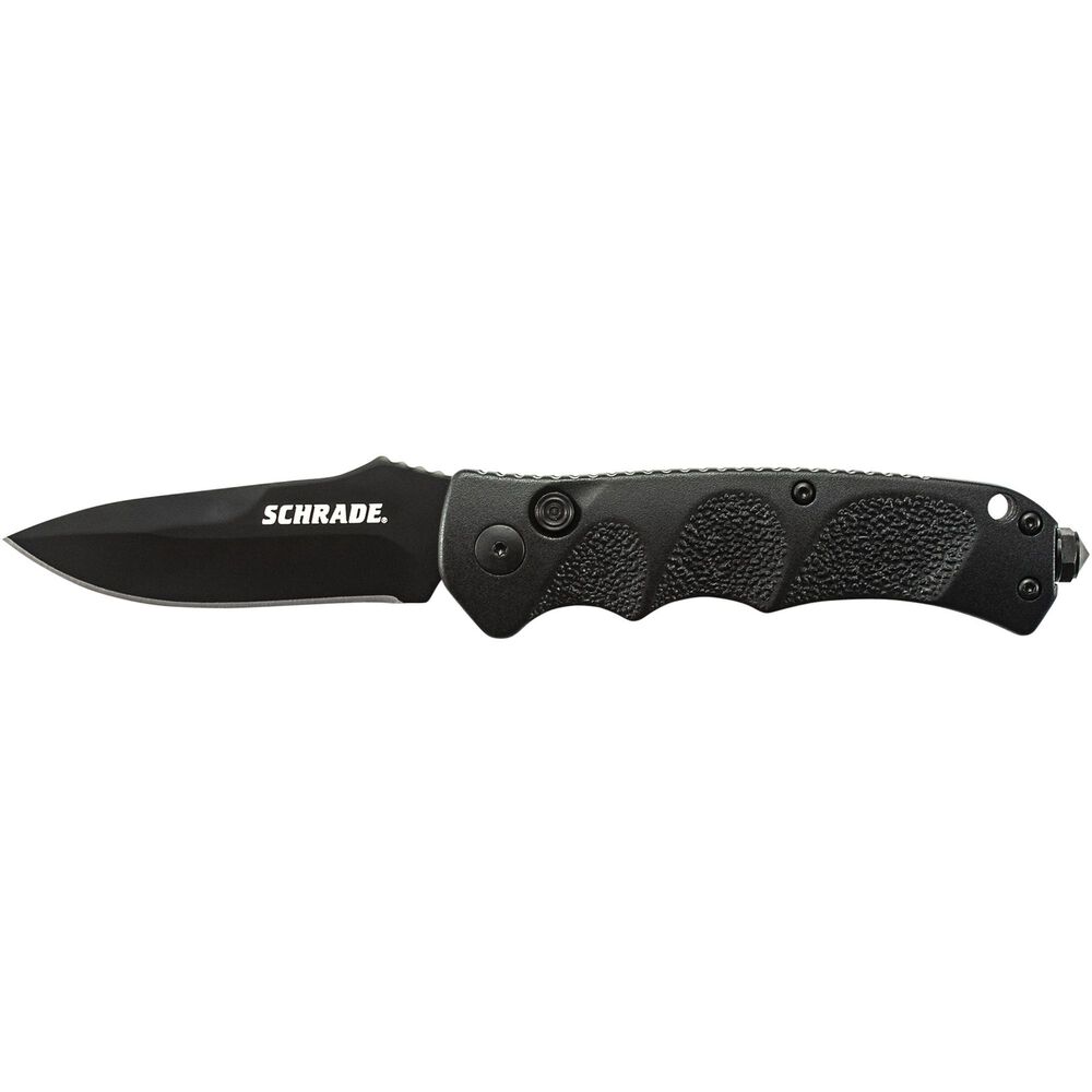 Schrade Push Button Lock Folding Knife Drop Point Blade