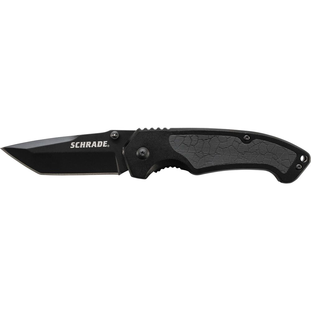 Schrade Liner Lock Folding Knife Tanto Blade Aluminum Handle