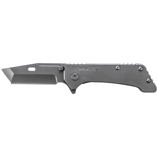 Schrade Frame Lock Folding Knife Tanto Blade Steel Handle